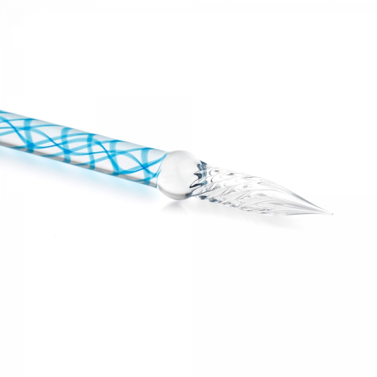 217/14 Straight Glass Pen Bleu Calanque Detail