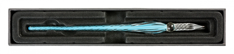 21812T Bleu Azur Twisted Glass Pen 2