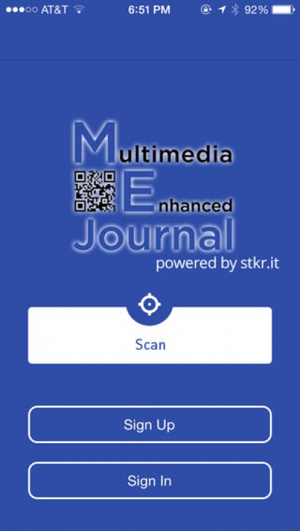 ME Journal App Log In Screen