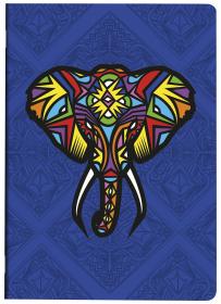 812645 Clairefontaine Sauvage Notebook by Baro Sarre - 5 1/2 x 8 1/4 (A5) - Blue Elephant