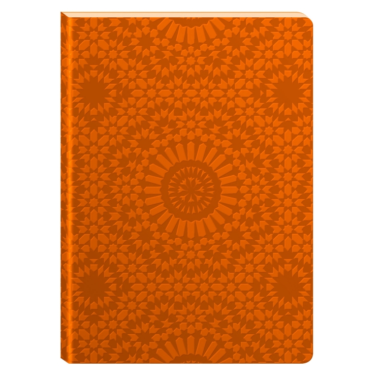 83859 Clairefontaine Zellige Lined Notebook A6 - Leatherette Cover - Tangerine