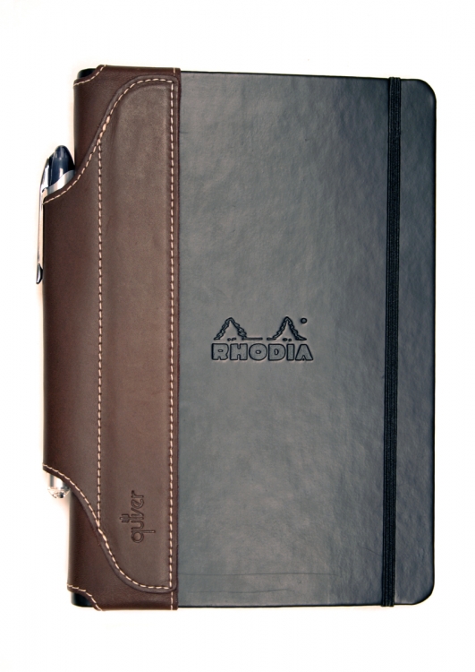 Rhodia with brown single pen Quiver