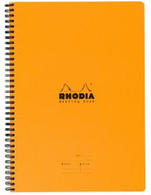 193408C Rhodia Orange Meeting Book - Lined 9 x 11¾