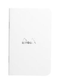 119151C Rhodia Slim Staplebound Notebook - White