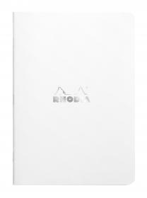 119187C Rhodia Slim Staplebound Notebook - White