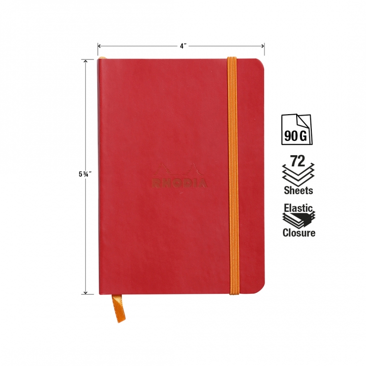 117313C, 117363C Rhodiarama Softcover Notebooks - Measurements