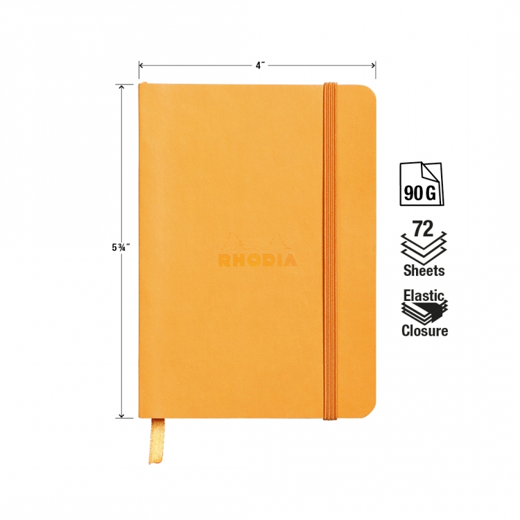 117315C, 117365C Rhodiarama Softcover Notebooks - Measurements