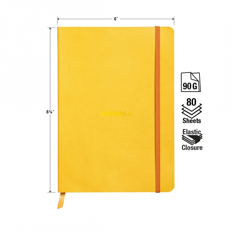 117416C, 117466C Rhodiarama Softcover Notebooks - Measurements