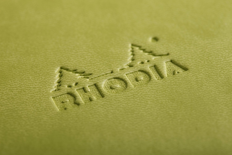 Rhodia Rhodiarama Hardcover Notebooks - Anise Detail
