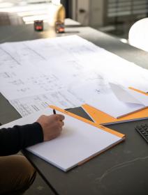 Rhodia_Staplebound_Notepad_Orange_Graph_Writing_1