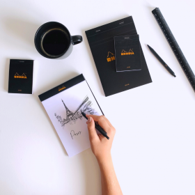 Classic Staplebound Notepads_various sizes_black_ambiance 3