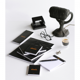 Classic Staplebound Notepads_various sizes_black_ambiance