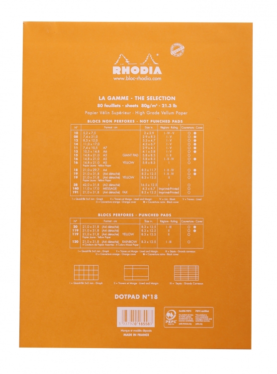 18558C Rhodia Staplebound Notepad - Black