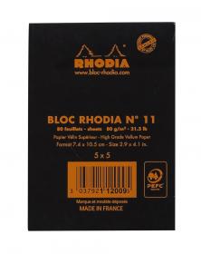 112009C Rhodia Staplebound Notepad - Black