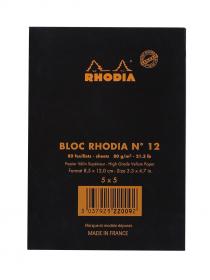 122009C Rhodia Staplebound Notepad - Black