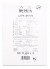 16201C Rhodia Staplebound Notepad - White