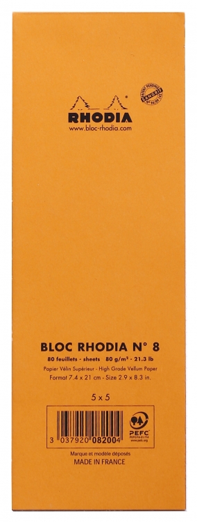 8200C Rhodia Staplebound Notepad - Orange