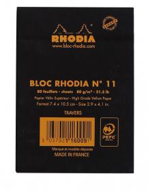 116009C Rhodia Staplebound Notepad - Black