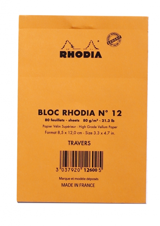 12600C Rhodia Staplebound Notepad - Orange