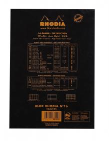 166009C Rhodia Staplebound Notepad - Black