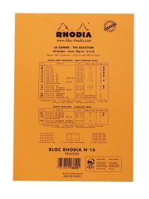 16600C Rhodia Staplebound Notepad - Orange