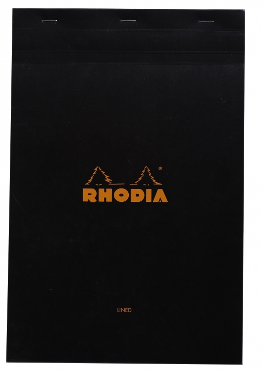 196009C Rhodia Staplebound Notepad - Black