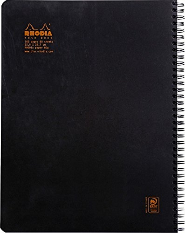 193009C Rhodia Wirebound Notebooks - Black