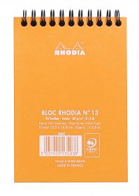 13503C Rhodia Wirebound Notepad - Orange