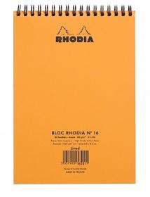 16501C Rhodia Wirebound Notepad - Orange