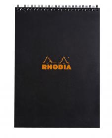 185019C Rhodia Wirebound Notepad - Black