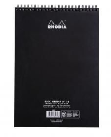 185039C Rhodia Wirebound Notepad - Black