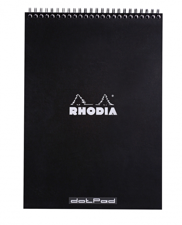 185039C Rhodia Wirebound Notepad - Black
